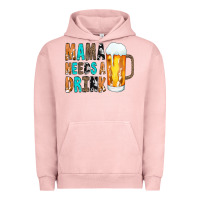 Pigment Salmon Mama Needs a Drink Urban Hoodie - CowCowDesign