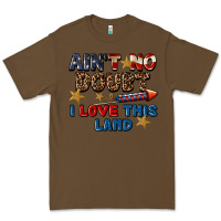 Cacao Ain't no doubt i love this land 4th of july Premium Tee - CowGirlArtShop