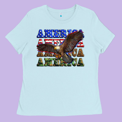 America America America America Ladies Tee Designed By Zillion Design Studio