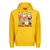 Lemon merry christmas wine glasses Premium Hoodie - texasbilliewilder