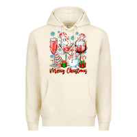 Tofu merry christmas wine glasses Premium Hoodie - texasbilliewilder