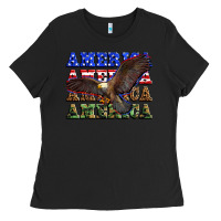 Black america america america america Ladies Tee - Zillion Design Studio