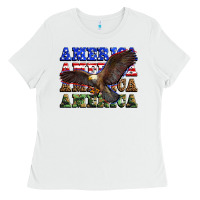 White america america america america Ladies Tee - Zillion Design Studio
