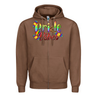Chestnut Pride Vibes LGBTQ Zipper Hoodie - BundleAndBundleShop