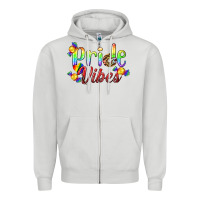 Dove Grey Pride Vibes LGBTQ Zipper Hoodie - BundleAndBundleShop