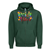 Sports Green Pride Vibes LGBTQ Zipper Hoodie - BundleAndBundleShop