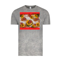 Cloud Rock ladybug sunflower Vintage Tee - BarkalooDesign