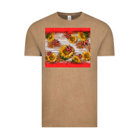 Vintage Coffee ladybug sunflower Vintage Tee - BarkalooDesign