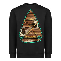 Black cowhide wooden arrowhead Heavyweight Sweatshirt - Jasminsmagicworld