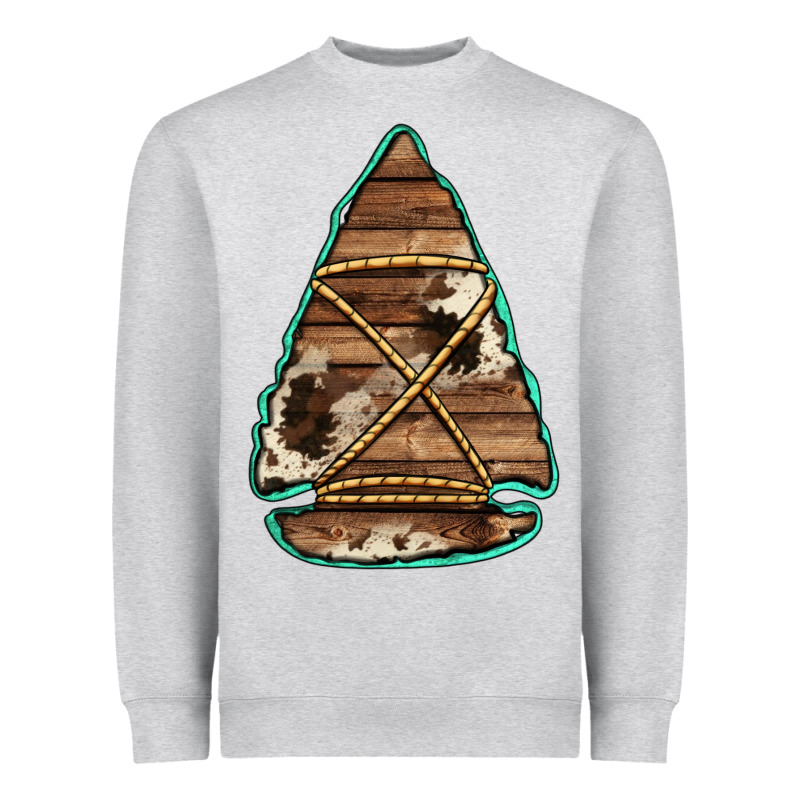 Cowhide Wooden Arrowhead Heavyweight Sweatshirt by Jasminsmagicworld | Teevron