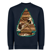 Navy cowhide wooden arrowhead Heavyweight Sweatshirt - Jasminsmagicworld
