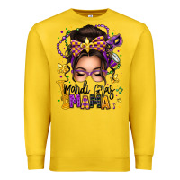 Lemon mardi gras mama messy bun Premium Sweatshirt - texasbilliewilder