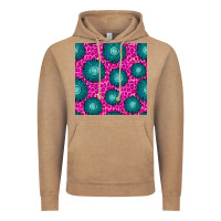 Vintage Coffee floral pink leopard seamless pattern Vintage Hoodie - BundleAndBundleShop