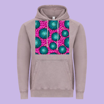 Floral Pink Leopard Seamless Pattern Vintage Hoodie Designed By Bundleandbundleshop