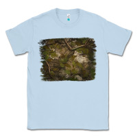 Dusty Blue green hunter camouflage pattern brushstroke Classic Tee - Jasminsmagicworld