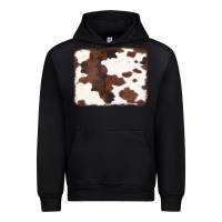 Black Brown Cowhide Background Urban Hoodie - CowCowDesign