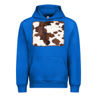 Cobalt Brown Cowhide Background Urban Hoodie - CowCowDesign