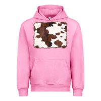 Fuchsia Pink Brown Cowhide Background Urban Hoodie - CowCowDesign