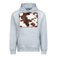 Heather Grey Brown Cowhide Background Urban Hoodie - CowCowDesign