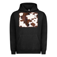Pigment Black Brown Cowhide Background Urban Hoodie - CowCowDesign