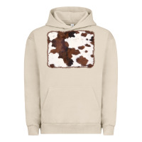 Pigment French Oak Brown Cowhide Background Urban Hoodie - CowCowDesign
