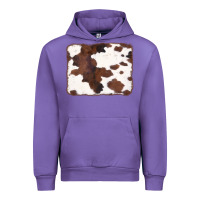 Tulip Brown Cowhide Background Urban Hoodie - CowCowDesign