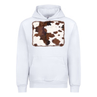 White Brown Cowhide Background Urban Hoodie - CowCowDesign