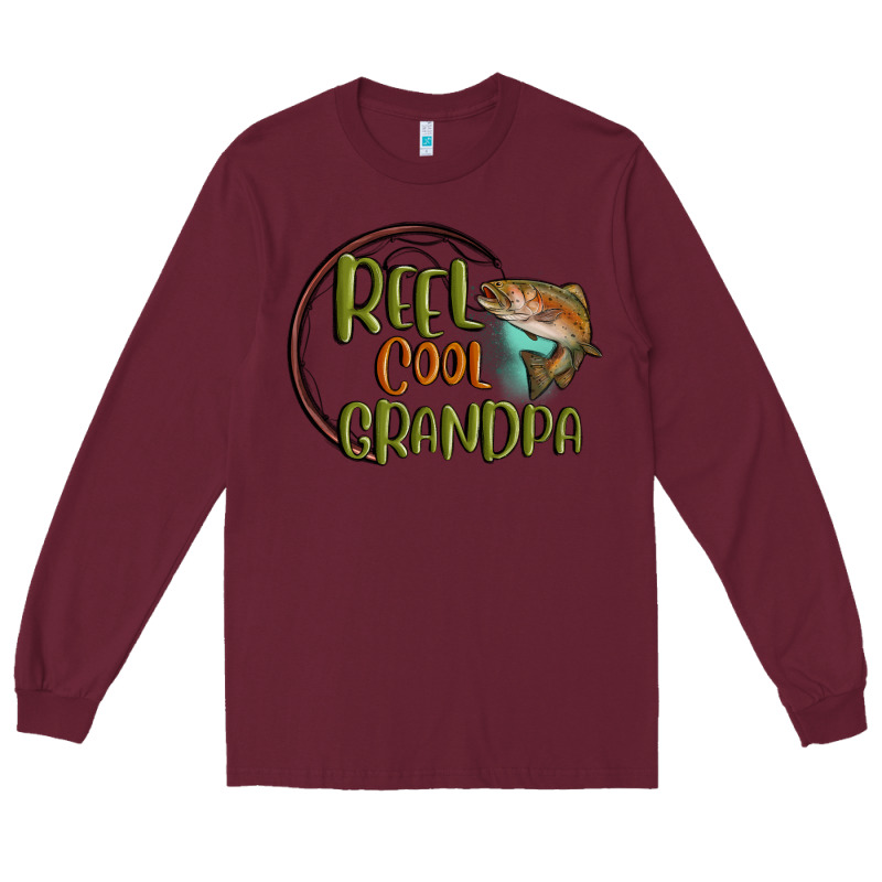 Reel Cool  Grandpa Long Sleeve Tee by MaliasSmallBusiness | Teevron