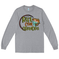 Heather Grey reel cool  grandpa Long Sleeve Tee - MaliasSmallBusiness