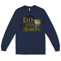 Navy reel cool  grandpa Long Sleeve Tee - MaliasSmallBusiness