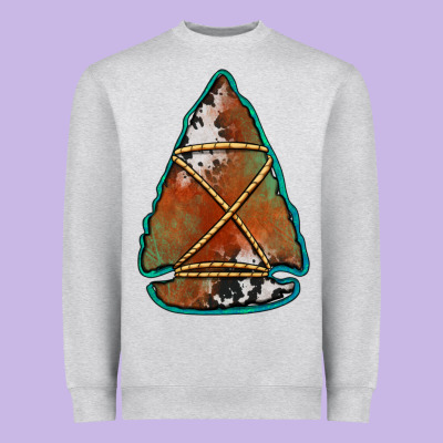 Cowhide Rusty Arrowhead Heavyweight Sweatshirt Designed By Jasminsmagicworld