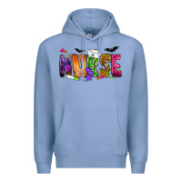 Colony Blue Nurse Halloween Premium Hoodie - NancyCooperArtShop