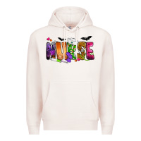 Pale Pink Nurse Halloween Premium Hoodie - NancyCooperArtShop