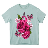 Arona Cancer Boxing Gloves with Ribbon Heavy Core Tee - texasbilliewilder