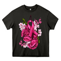 Asphalt Cancer Boxing Gloves with Ribbon Heavy Core Tee - texasbilliewilder