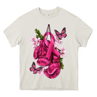 Cancer Boxing Gloves With Ribbon Heavy Core Tee | Teevron