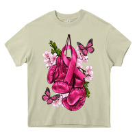 Mossy Cancer Boxing Gloves with Ribbon Heavy Core Tee - texasbilliewilder