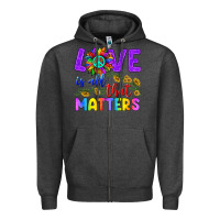 Charcoal Heather Love İs All That Matters Zipper Hoodie - BundleAndBundleShop