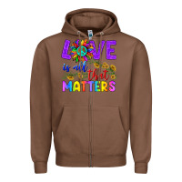 Chestnut Love İs All That Matters Zipper Hoodie - BundleAndBundleShop