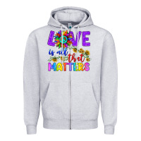 Heather Grey Love İs All That Matters Zipper Hoodie - BundleAndBundleShop