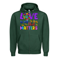 Sports Green Love İs All That Matters Zipper Hoodie - BundleAndBundleShop