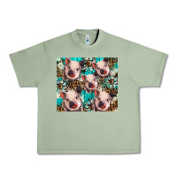 Oil Green western cowhide sunflower baby pig Urban Heavy Tee - BarkalooDesign