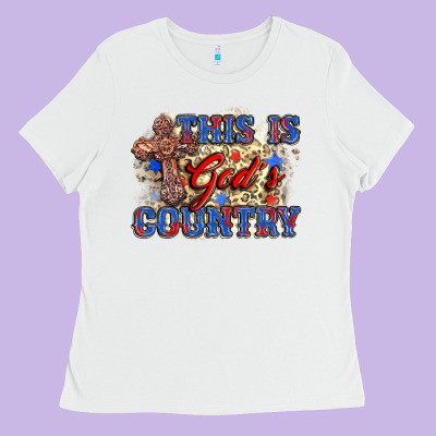 This Is God's Country Ladies Tee Designed By Zillion Design Studio