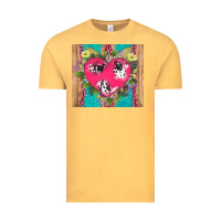 Vintage Mustard v.d cow and heart Vintage Tee - AdoDesignShop