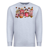 Heather Grey cafecito y chisme coffee cups Premium Sweatshirt - texasbilliewilder