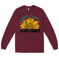 Burgundy mommy' s little sunflower Long Sleeve Tee - MaliasSmallBusiness