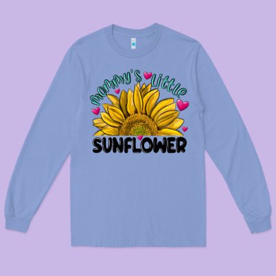 Mommy' S Little Sunflower Long Sleeve Tee Designed By Maliassmallbusiness