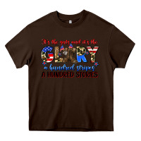 Chocolate Brown it's the guts and it's the glory a hundred stripes Heavy Core Tee - Zillion Design Studio