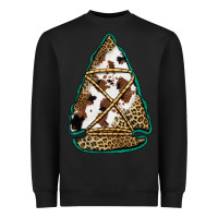 Black cowhide leopard arrowhead Heavyweight Sweatshirt - Jasminsmagicworld