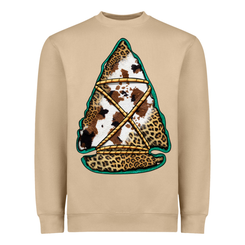 Cowhide Leopard Arrowhead Heavyweight Sweatshirt by Jasminsmagicworld | Teevron